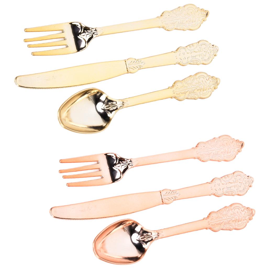 36pcs Plastic Silverware Strong Sturdy Portable Picnic Spoons Fork for Party Festival