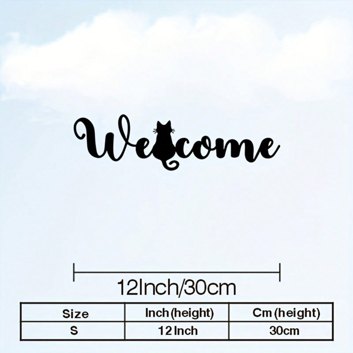 Cat Welcome Metal Wall Sign Whimsical Feline Silhouette Sculpture Home Decor Rust Resistant Pet Gift разноцветный