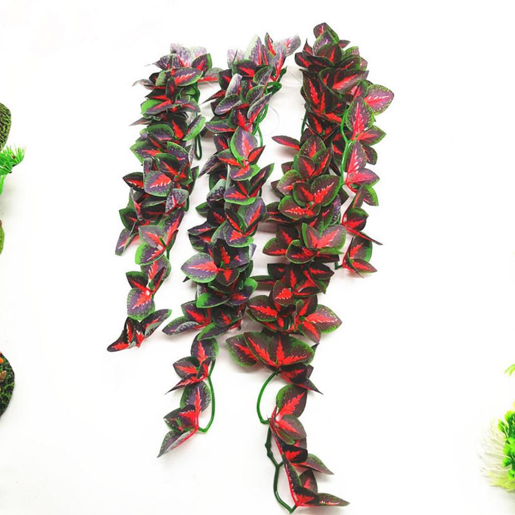 Artificial Vine Plant Simulation Fish Tank Reptile Terrarium Aquarium Decoration