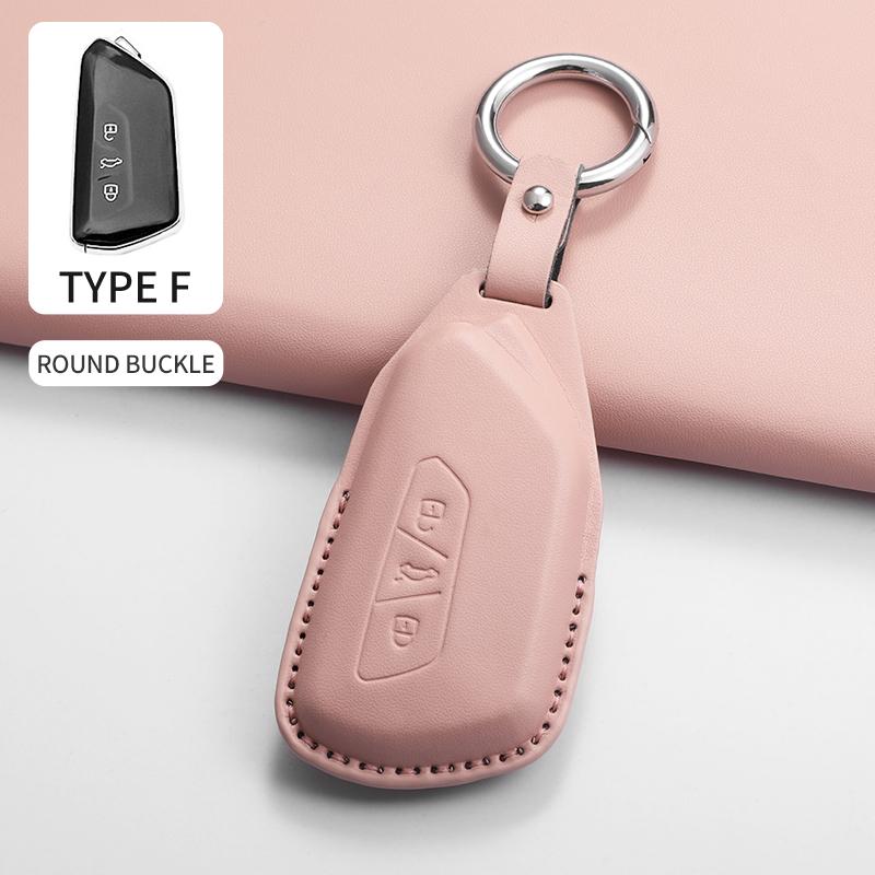 Autosleutelhoes Cover Shell Fob Cortex Voor Vw Volkswagen Polo Golf Passat Beetle Caddy T5 Eos Tiguan Skoda A5 Altea Auto Accessoires gray