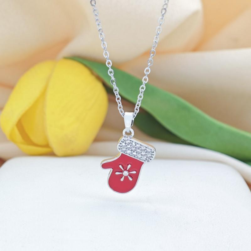 Christmas Necklace Women Titanium Steel Festive Design Trendy Accessory
