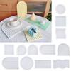 Striped Coaster Silicone Molds for Resin Casting Arch Door Coaster Tray Molds Epoxy Casting DIY Craft Cup Mat Resin Mold