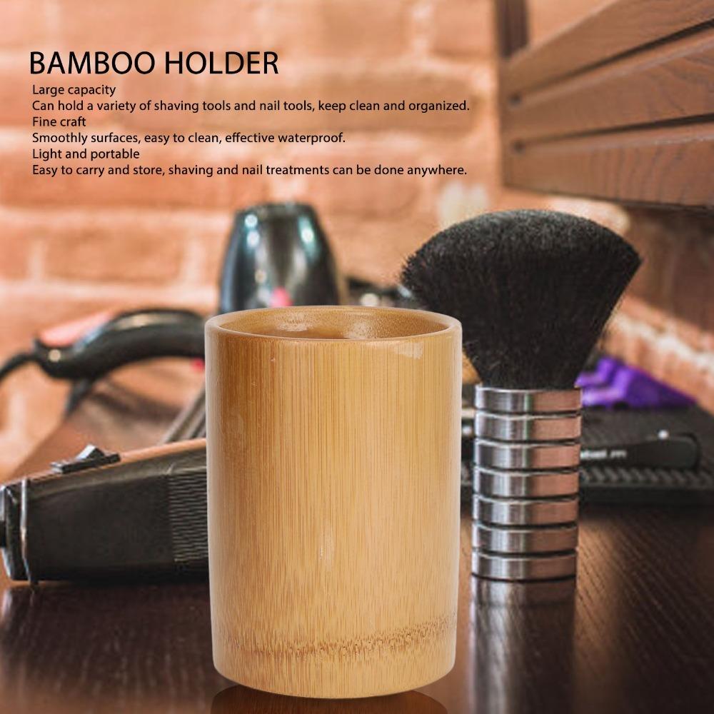 Cylinder Cylinder Bamboo Tool Holder Bathroom Toothbrush Cosmetic Brush Organizing