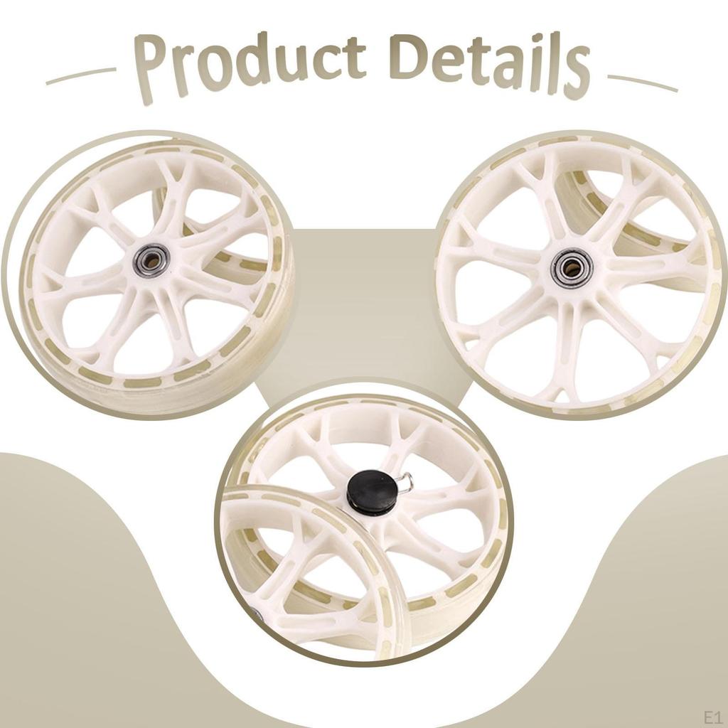 4x Shopping Cart Replacement Wheels Casters Silent Rolling Easy Installation Multipurpose PU Replace
