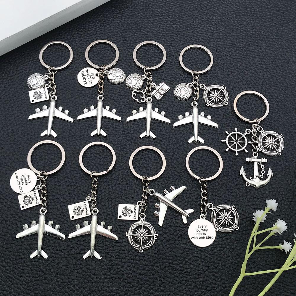 

Global Travel Airplane Keychain Pendant