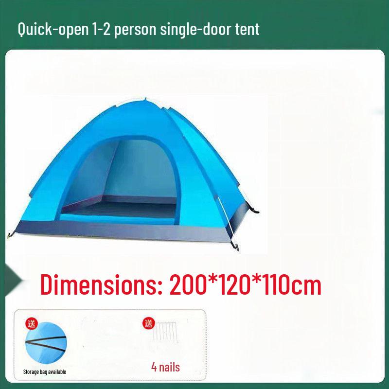 Waterproof Automatic Folding Camping Tent for 1-2 Persons with Sun Protection & Mosquito Repellent