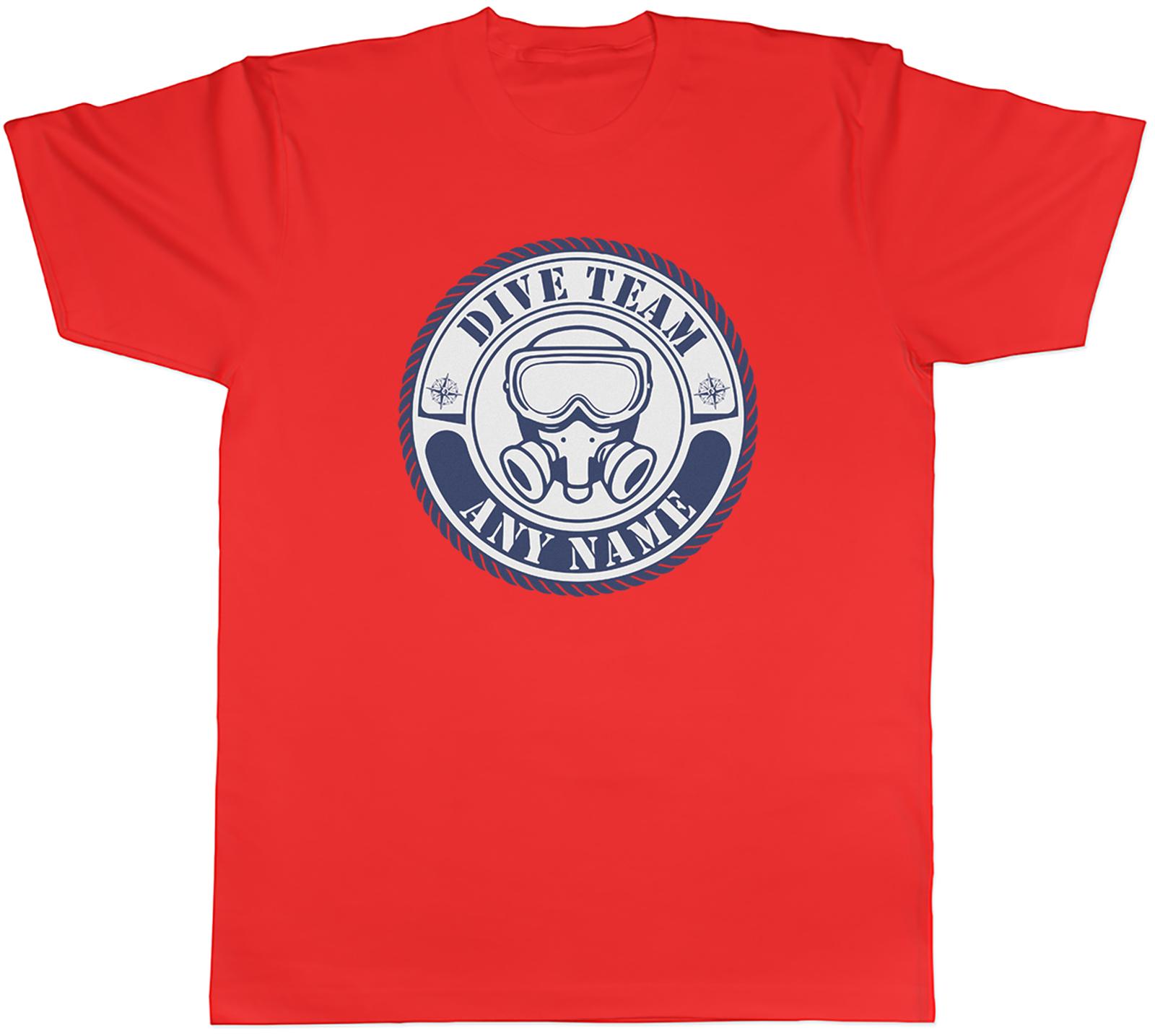 Personalised Any Name Dive Team Scuba Diving Unisexs TShirt Tee Gift Top S