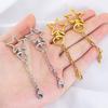 Personalised Metal Star Keychain Chain Accessory Keyring Pendant with Jump Rings For Handmade Craft Enthusiasts