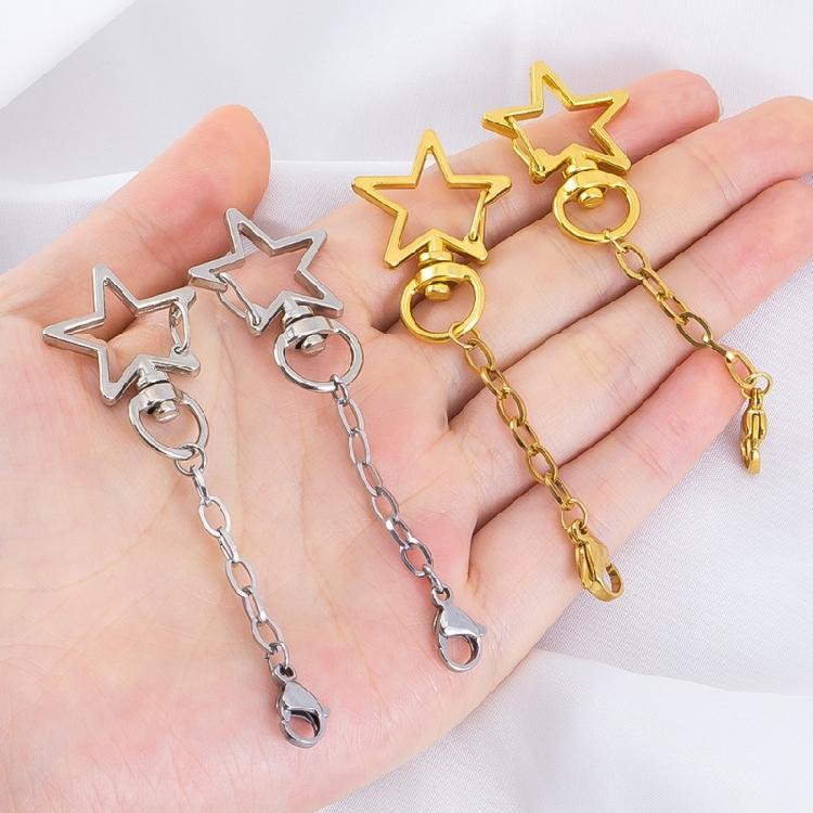 Personalised Metal Star Keychain Chain Accessory Keyring Pendant with Jump Rings For Handmade Craft Enthusiasts