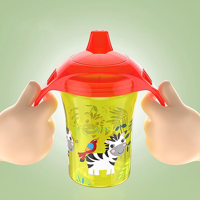 Child Water Bottle Cartoon Printed Baby Duckbill Cup Anti-Choked Kids Learning Drinking Water Leakproof Cup With Spout 260Ml