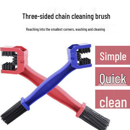 Electric Vehicle & Motorcycle Chain Cleaning Brush - Three-Sided Large Brush for Bicycle and Road Bike Cranksets