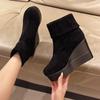 Herren Damen Winterstiefel Plateau Designer Neue Keilabsätze Knöchel Schnee Wildleder Hohe Absätze Schuhe Mode Frau Chelsea Stiefel Damen