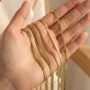 2mm 3mm 4mm 5mm Minimalist Snake Chain Necklace Choker Stainless Steel Herringbone Gold Color Jewelry For Women and Men
