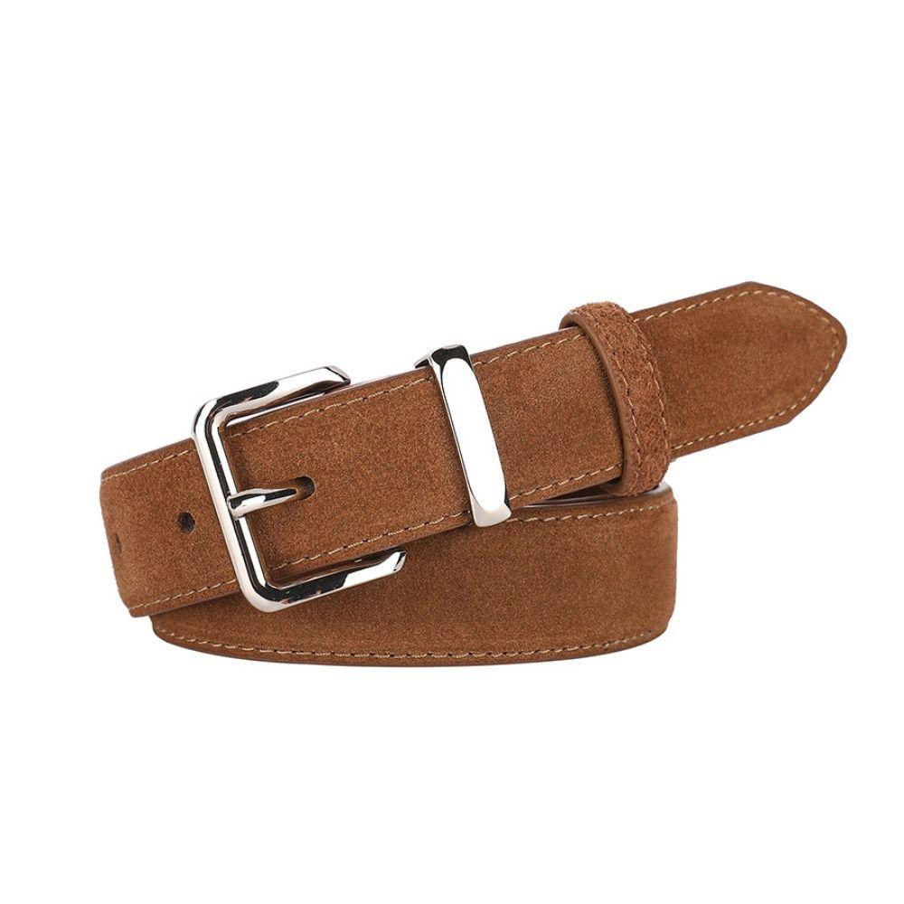 Casual Suede Leather Belt Trendy Trouser Dress Belts Fashion Pin Buckle Waistband  Gifts