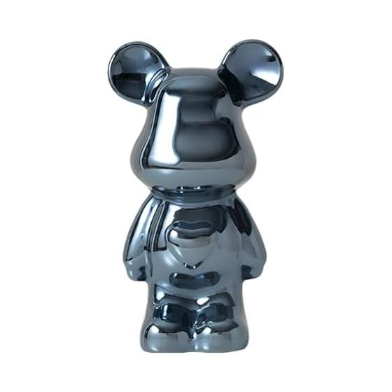 Nishihaya Object Interior Scandinavian Figurine Korean Bear Stylish Healing Miscellaneous Goods Cute Miscellaneous Accessories (Black)