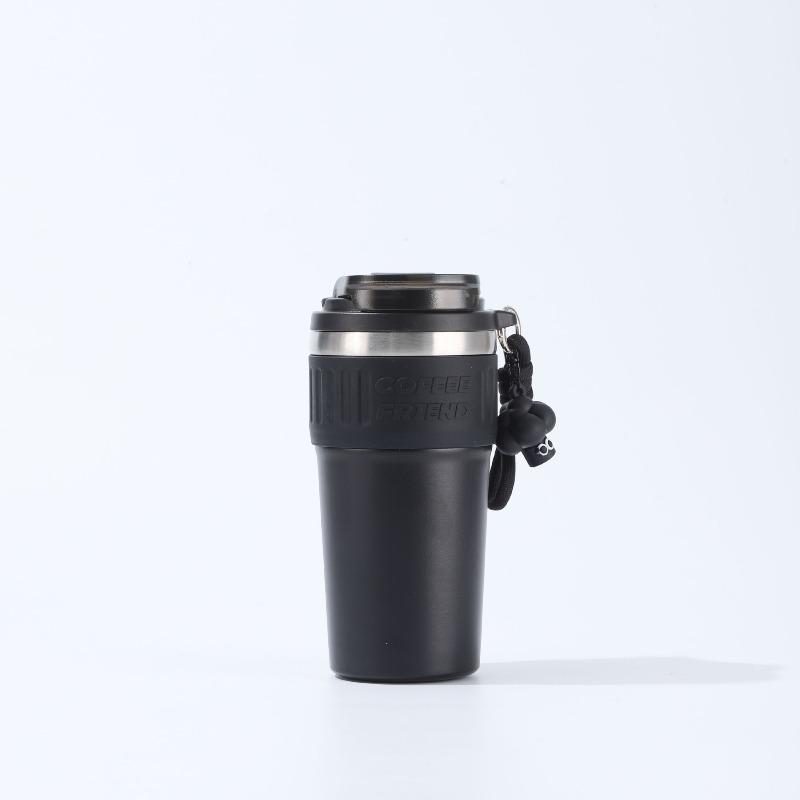 630ml 304 Stainless Steel Insulated Cup with Large Capacity for Home Office Coffee Cup and Double Drinking Cup with Lifting Rope