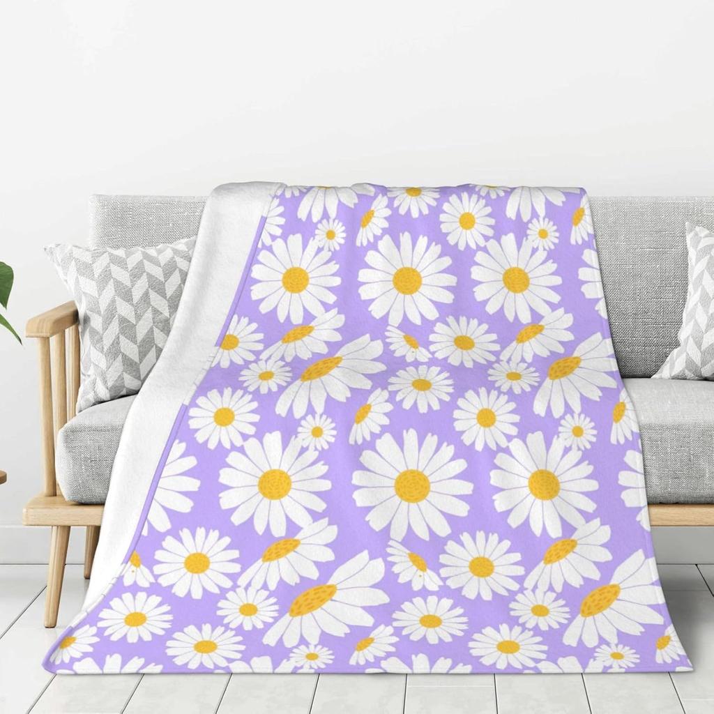 Cute Cartoon Duck Throw Blanket for Bed Sofa Couch Soft Cozy Fleece Lightweight Yellow Ducks x Inches