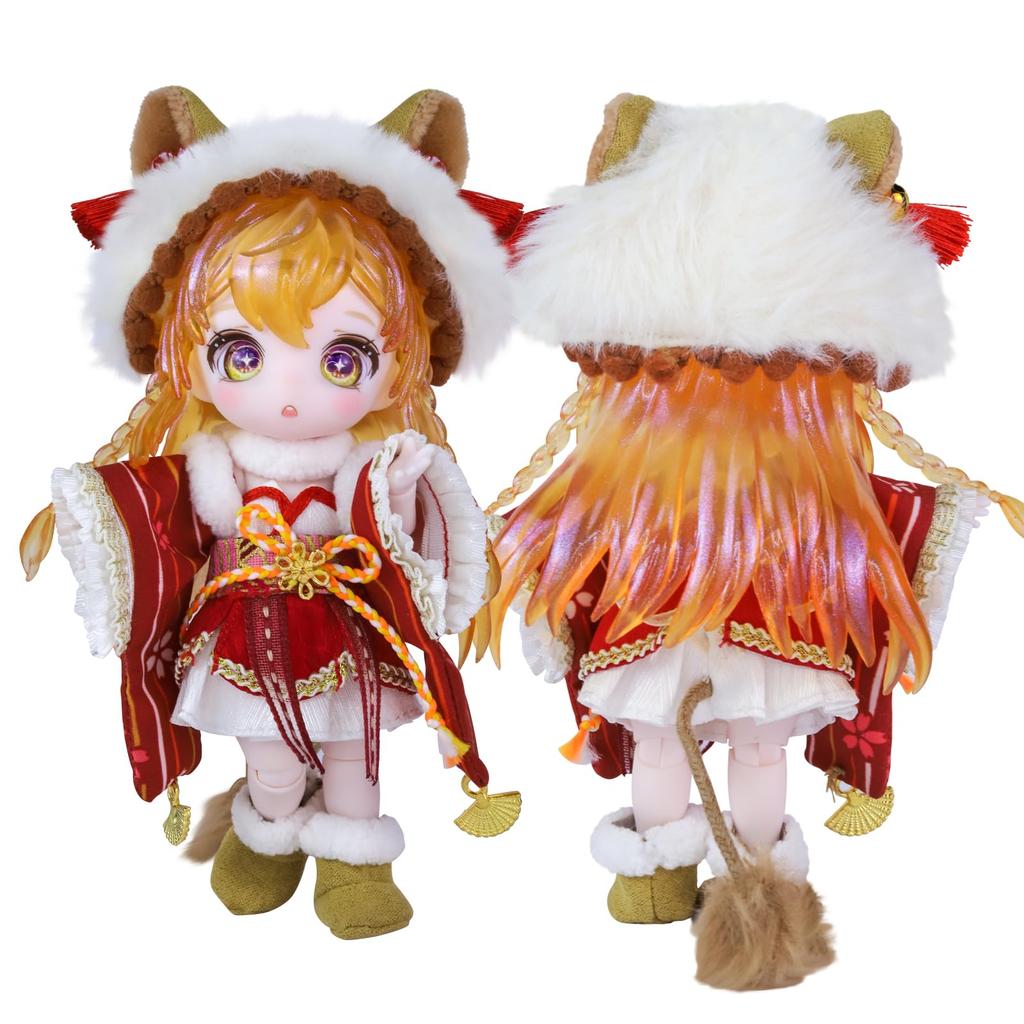 ICY Fortune Days 13cm BJD Doll Anime Style Doll Perfect for DIY and Girl Doll - Set, Gifts, Decoration, Exercise, Collections, 8+ (Leo)