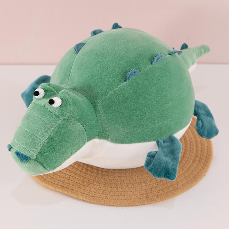 New Cute Crocodile Plush Toy Puffer Fish Round Doll Funny Rag Doll Children and Girls Gift