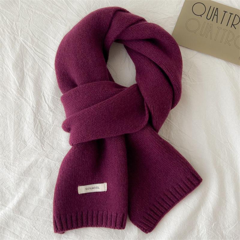 Selected Australian pure wool 100% cashmere scarf New versatile boys and girls winter warm knitted scarf