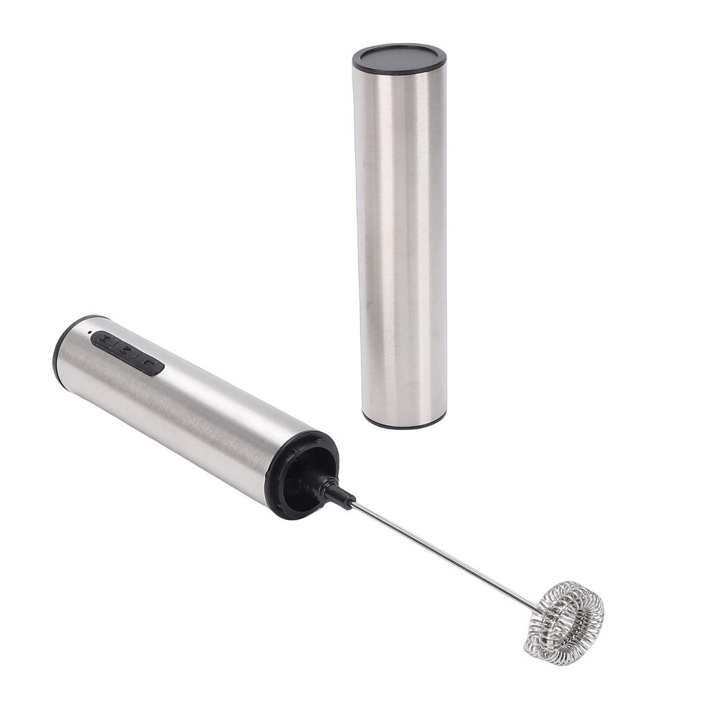   USB Rechargeable Milk Frother Handheld Stainless Steel Portable Hand Frother Drink Mixer   for   Travel Camping  