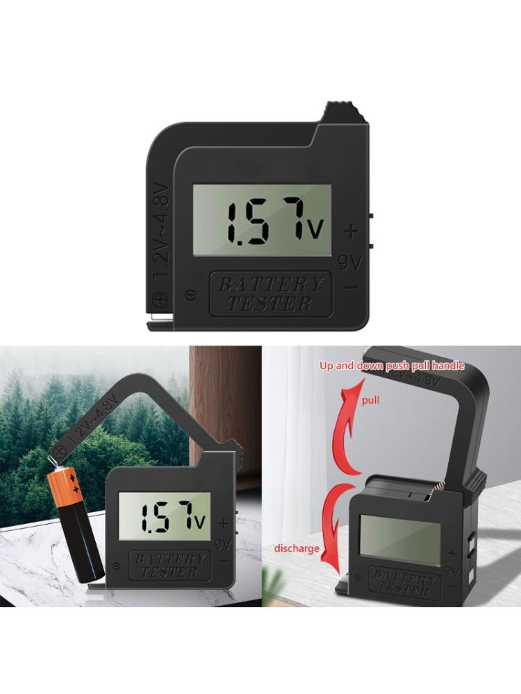 Digitální tester baterií Kontrola baterie Kontrola malého napětí pro 9V / 1,5V baterii
