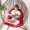 Outdoor Supply Backrest Pillow Rocking Chair Seat Mat Swing Chair Mat Egg Chair Cushion Seat Pad