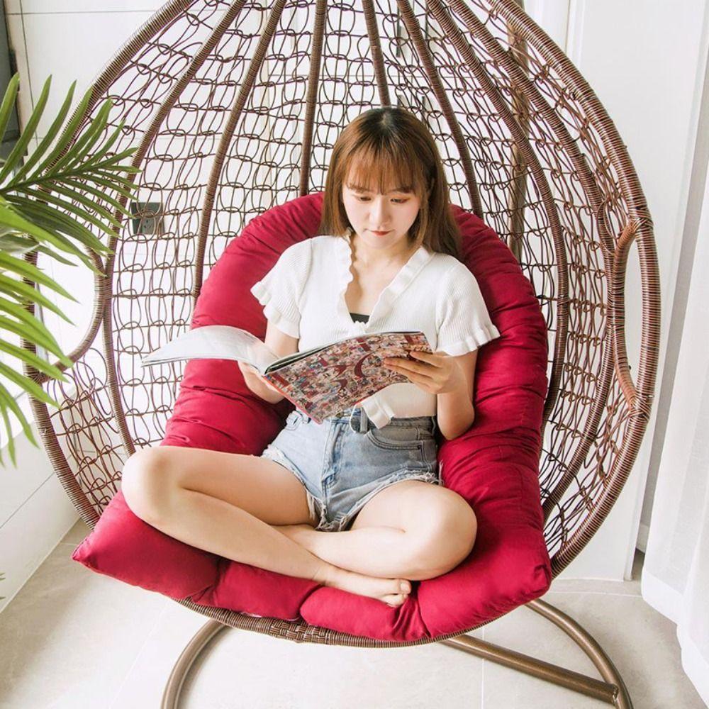 Outdoor Supply Backrest Pillow Rocking Chair Seat Mat Swing Chair Mat Egg Chair Cushion Seat Pad