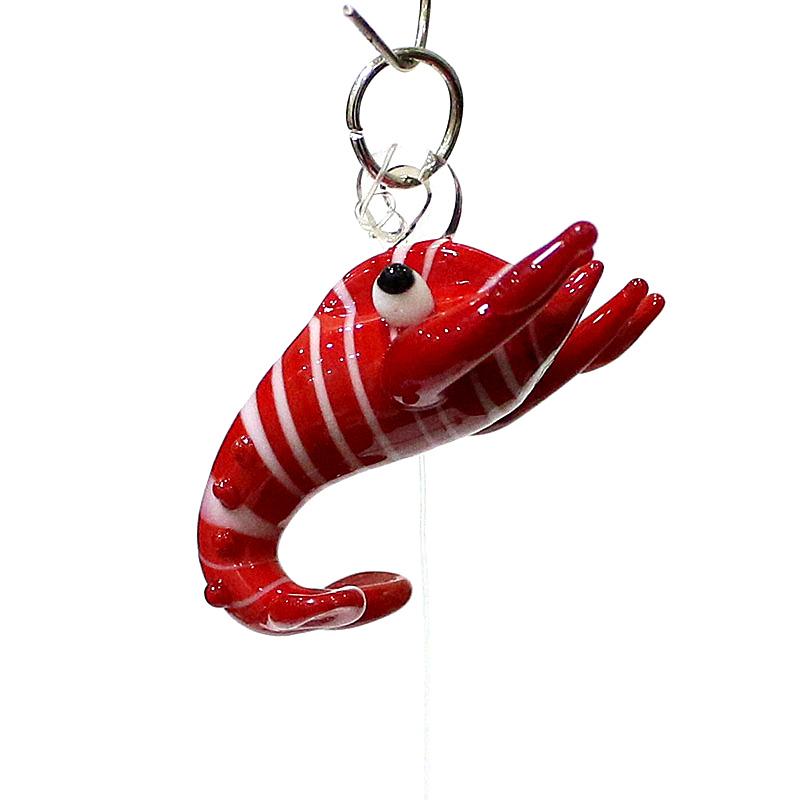 Floating Glass Marine Animal Aquarium Decor Mini Lobster Figurine Pendant Cute Shrimp Ornament for Fish Tank Decoration Supplies