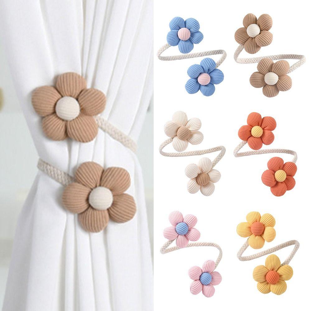 1Pcs Flower Shape Curtain Tieback No Punching Curtain Strap Fashion Curtain Buckles  Home Decoration