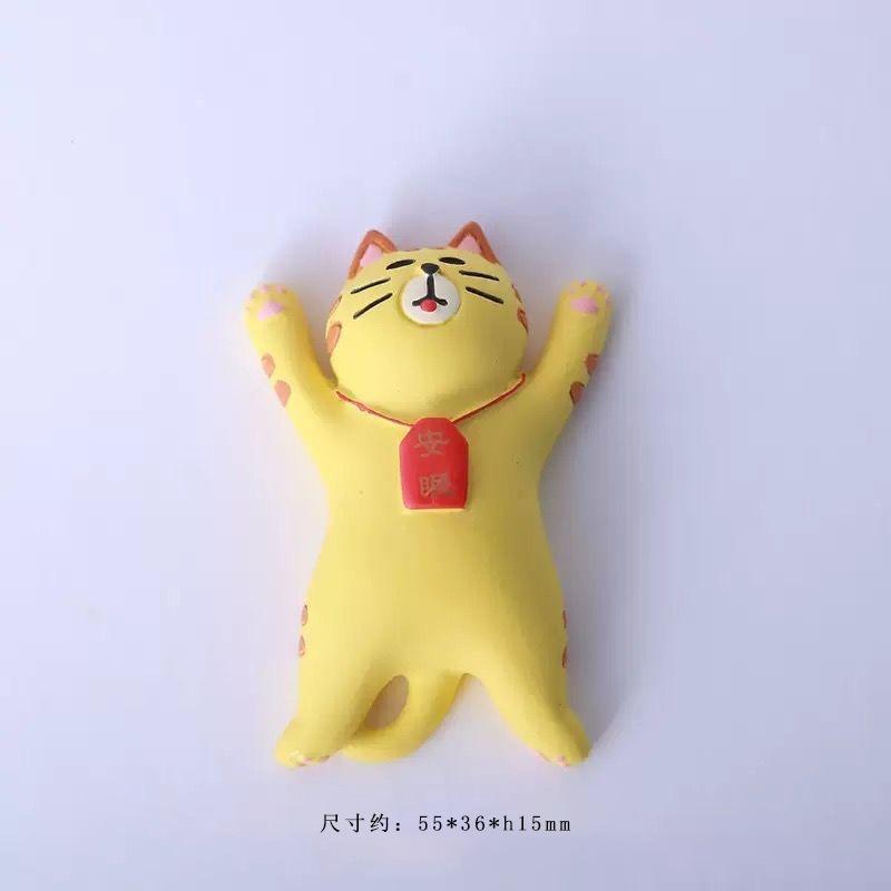 Cute Cat Refrigerator Sticker Grocery Zakka Bread Coffee Shop Decorative Gift Magnetic High Value Refrigerator Jewelry