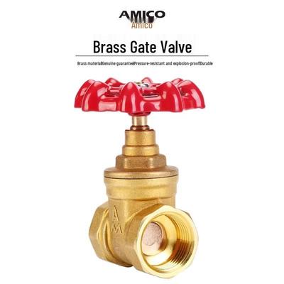 Original AMECO Messing-Schieber für Kalt-/Warmwasser - Verdicktes, Hochtemperatur-Gewinde-Design.