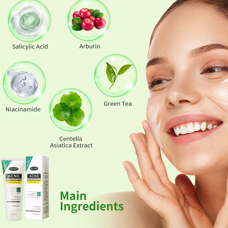 Nettoyant Acné à l'Acide Salicylique – Nettoyage Profond Doux avec Niacinamide pour le Contrôle du Sébum