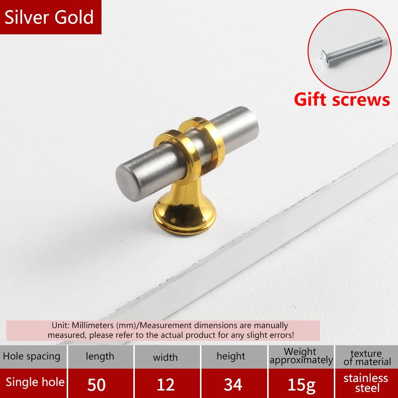 Modern Black Gold Cabinet Handles - Solid Drawer Knobs For Kitchen Furniture With Zinc Alloy Material