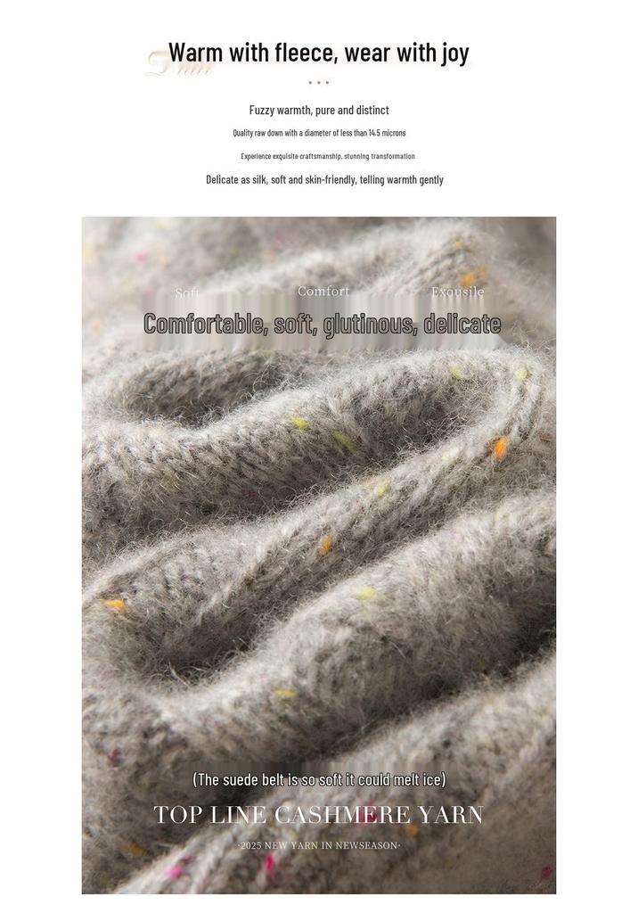Women's Ultra Thick Retro Cable Knit Cashmere Cardigan Sweater - Autumn/Winter Collection.
