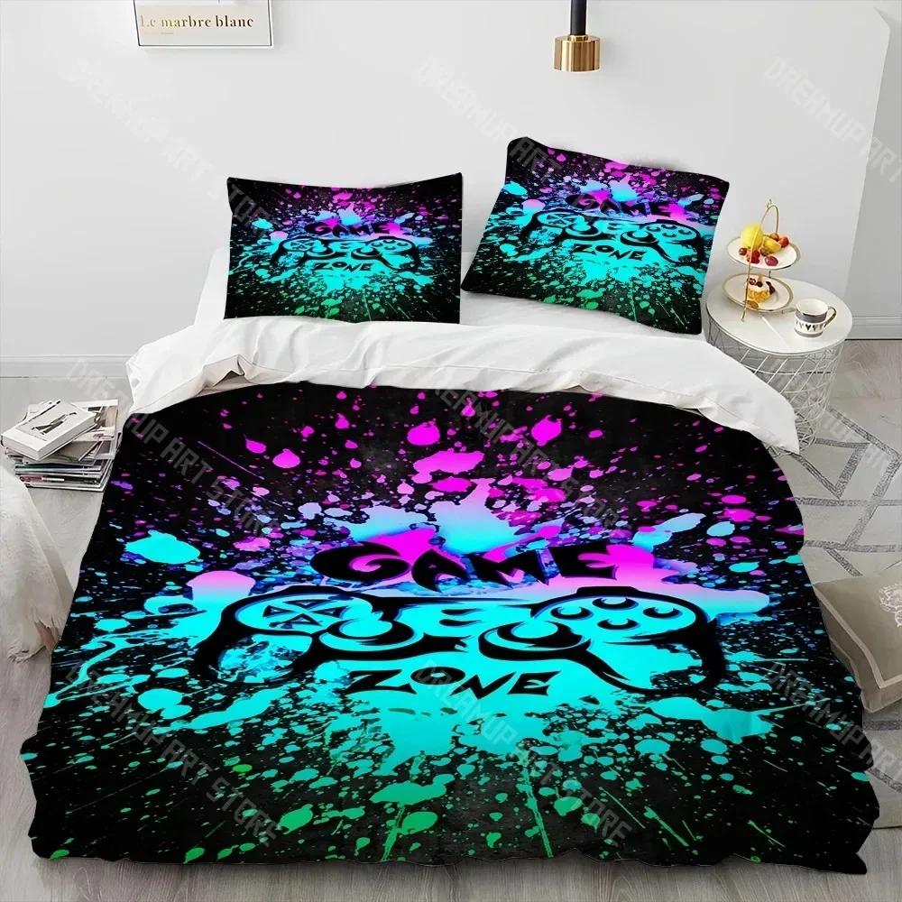 3D Print Gamer Game Controller Comforter Bedding Set,Duvet Cover Bed Set Quilt Cover Pillowcase,King Queen Size Bedding Set