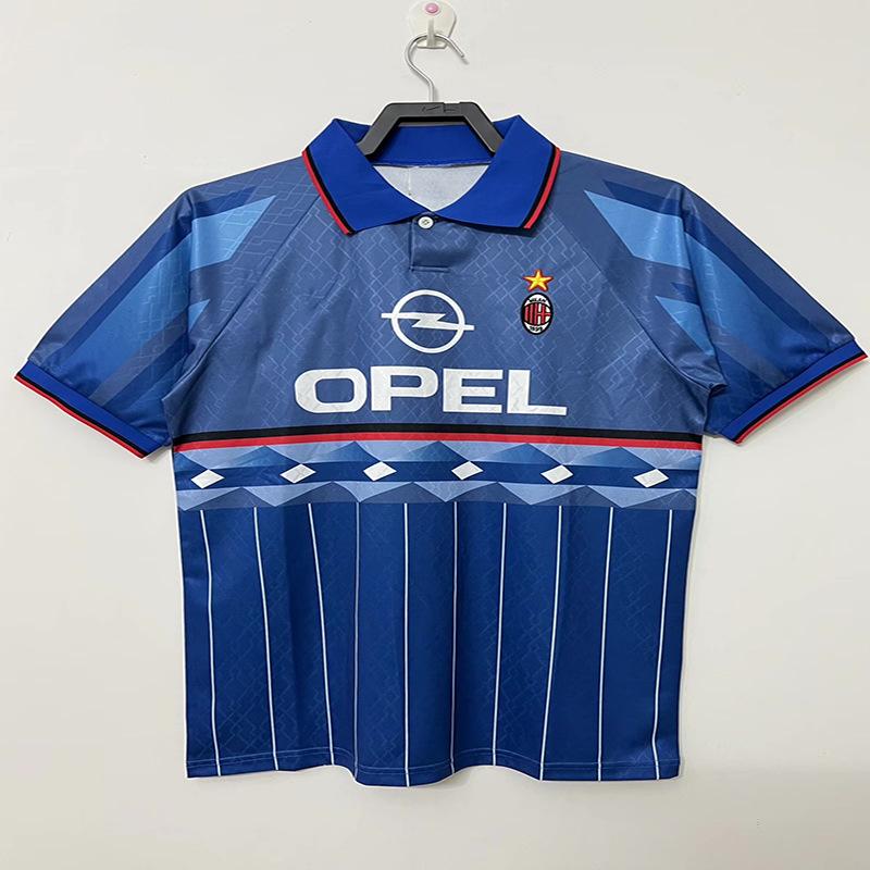 06 Champions League Final Edition AC Mailand Retro Trikot Nr. 22 Kaka 95-96 Heim Lang Kurzarm Klassisches Fußballtrikot