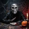 1-10PCS Halloween Horror Skull Mask Creepy Laughing Ghost Face Gold Silver Costume Prop for Party Cosplay Haunted House Decor