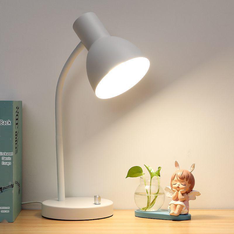 

Eye-Safe LED Desk Lamp for Study, Dorm, and Office - Minimalist Metal Design No Bulb Button Switch