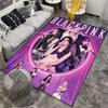 Purple Carpet with Stylish Female Performers and Blackpink Text Suitable for use as an anti-slip for living room bedroom sofas
