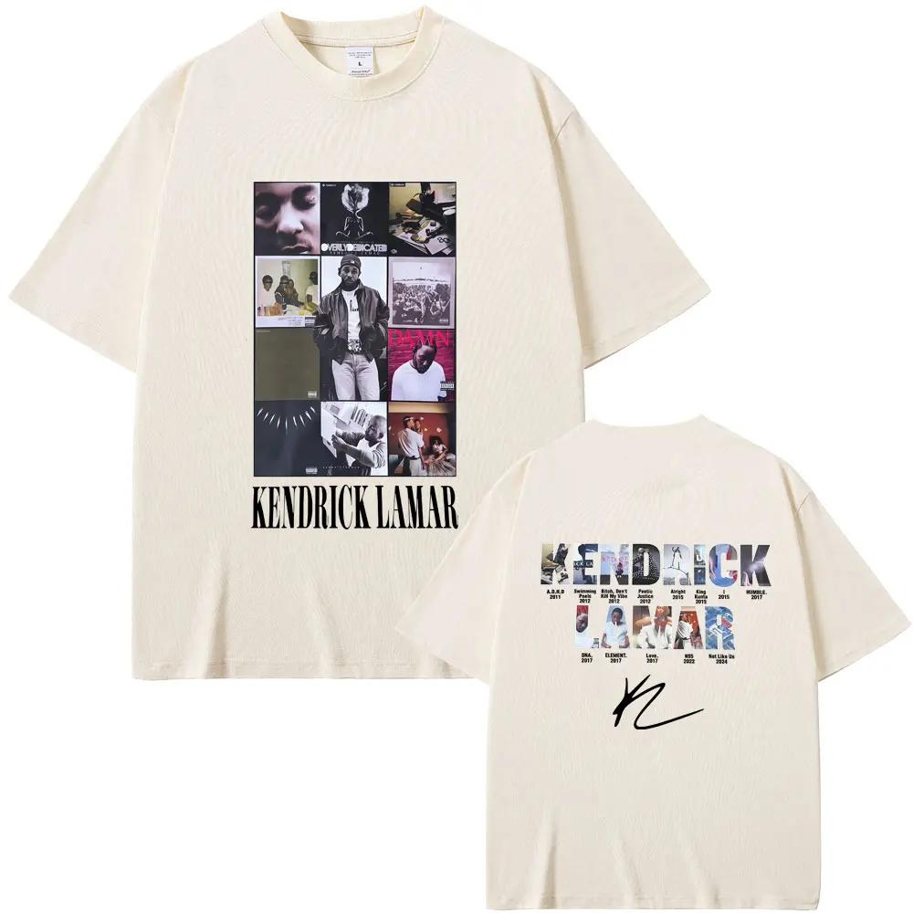 Hot Rapper Kendrick Lamar Album Cover Graphic T-shirt Summer Men Hip Hop Retro Oversized Streetwear Male Fashion Trend T Shirts