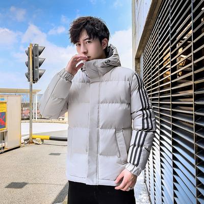 Jaqueta masculina acolchoada, nova marca da moda, solta e espessa, para outono e inverno, jaqueta acolchoada para casal, jaqueta masculina