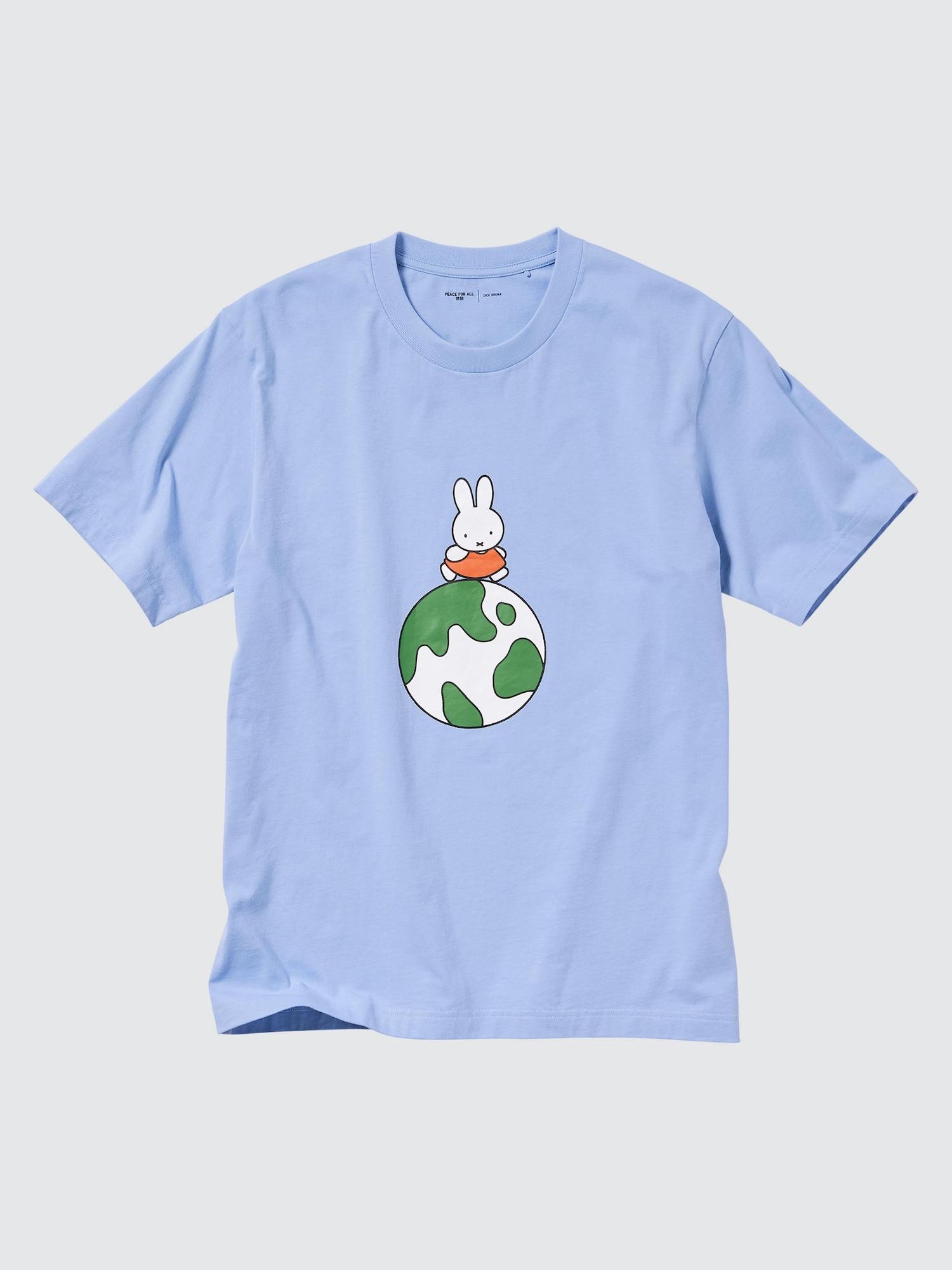 

Футболка Uniqlo Japan Peace For All с коротким рукавом, стандартный крой, Дик Бруна 61 BLUE/XS