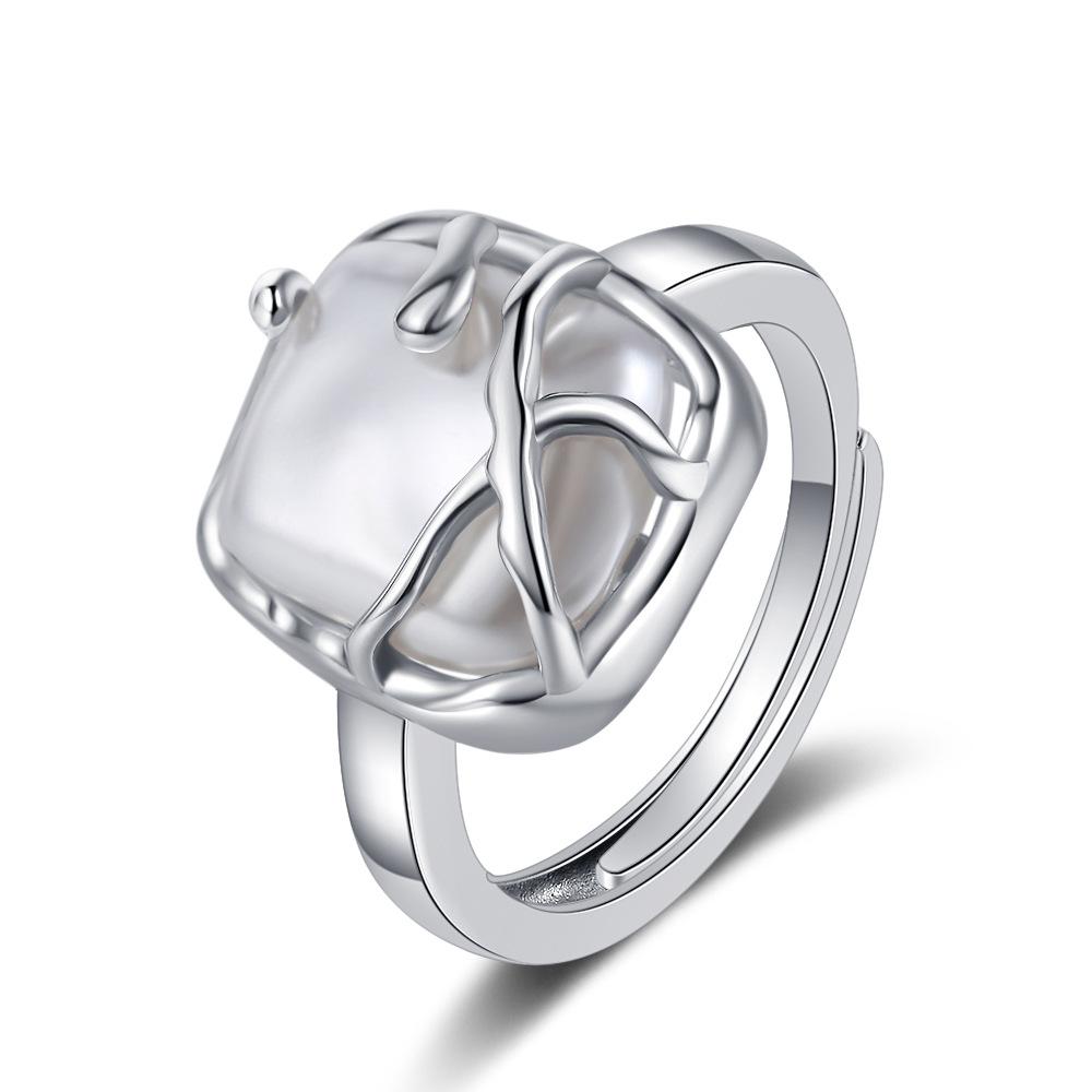 New 925 Sterling Silver Ring AAA Zircon Adjustable Simplicity Fashion Exquisite Women Jewelry Accessories Wedding Party Gift