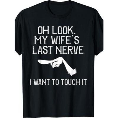 European Sizes Black Shirt with White Text - Breathable Everyday Casual Wear for Husband Gifts