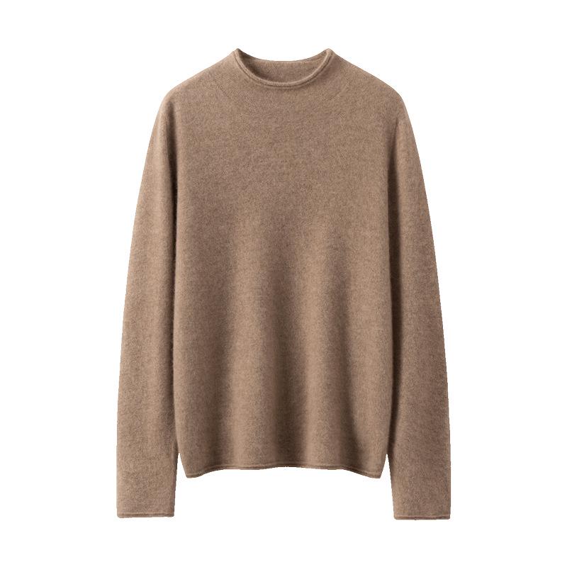 2026 Le Kasha Women's Cashmere Pullover: 12 Gauge, Rolled Hem