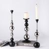 Light Luxury and High-end Metal Ball Aromatherapy Candle Holder Model Room Hotel Art Designer Decoration Solid Wood Ornaments