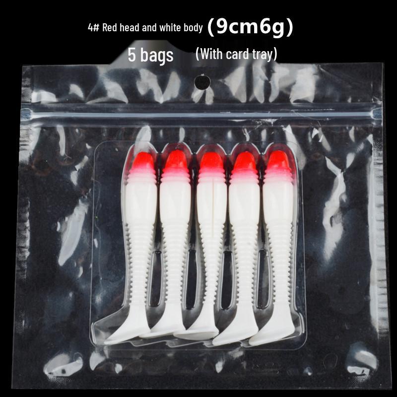 Double Jointed TPE Soft Bait with T-Tail for Bass, Perch, and Black Pit Fish