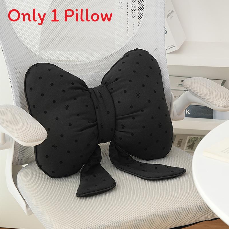 Modern Minimalist Dot Pattern Butterfly Bow Sofa Cushion With Pp Cotton Filling For Home Decor