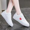 Spring Autumn Pure White Casual Sports Shoes Breathable Microfiber Women's Flats Korean Style Versatile Student Flat Sneakers